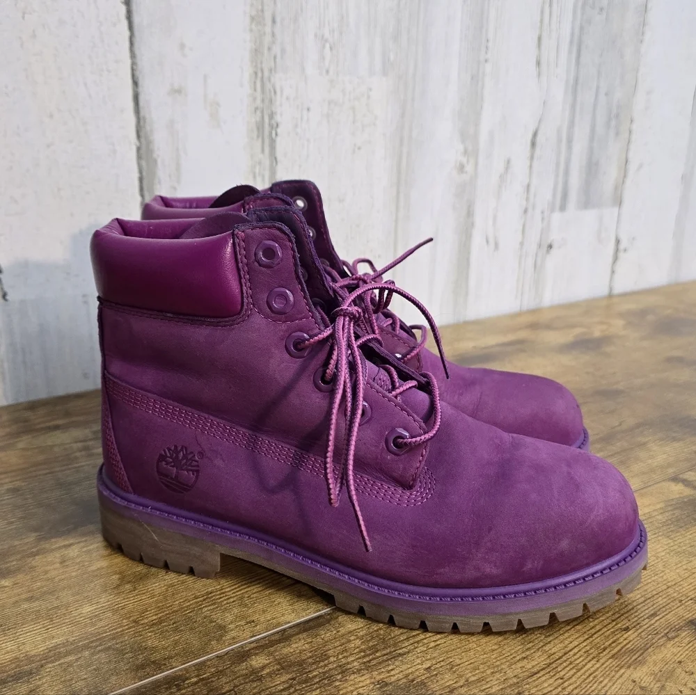 Girls Timberland Insulated Purple Boots A2830 Size 5.5